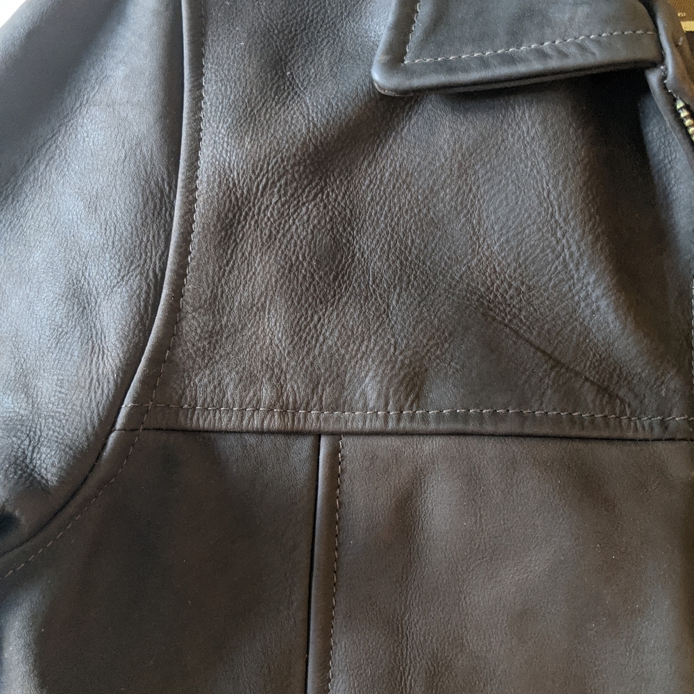 American Base Women's Genuine Leather Jacket - Picture 12 of 14